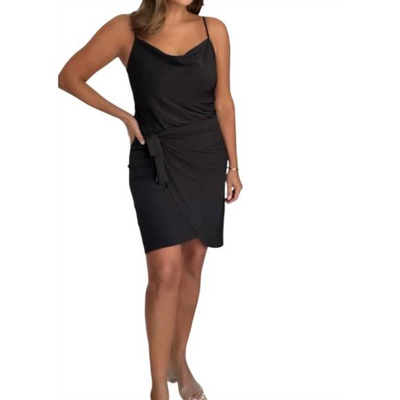 NEW VERONICA M wrap front dress in black - Picture 2 of 3